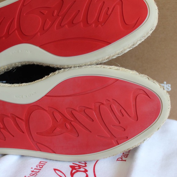 Christian Louboutin Espasneak Navy Canvas Low-Top Espadrille Sneakers - Picture 13 of 16